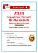 ATI PN Fundamentals Proctored Exam &lpar;2026&rpar; Retake Test Bank &vert; NGN Nursing Questions&comma; Case Scenarios & Answers&comma; Graded A&plus;&NewLine;