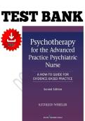 Complete Test Bank for - Psychotherapy for the Advanced Practice Psychiatric Nurse 2nd Edition by Kathleen Wheeler &vert; All  20 Chapters Fully Covered With Rationales&period;