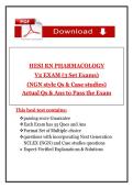 HESI RN Pharmacology V2 Exams &lpar;Latest 2026&sol;2027 Update&rpar; &vert; NGN-Style Questions&comma; Case Scenarios & Answer with Rationales&comma; Graded A&plus;