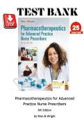 Complete Test Bank Test Bank Complete&lowbar; Pharmacotherapeutics For Advanced Practice Nurse Prescribers 6th Edition&comma; &lpar;2024&rpar; By Teri Moser Woo&vert; All Chapters Fully Covered With Rationales&period;