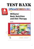 Complete Test Bank  For Williams Basic Nutrition and Diet Therapy 16th Edition by Staci Nix&comma; All 23 Chapters Fully Covered With Rationales&period;