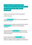 Indiana Pesticide Applicator Core Training Exam Practice Questions and Correct Answers &vert; Complete Study Guide