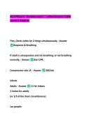 BLS CPR Exam&vert; Questions and V      erified Answers &vert; 100&percnt; Correct &vert; Grade A&plus;
