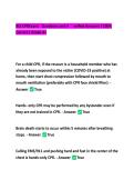 BLS CPR Exam&vert; Questions and V      erified Answers &vert; 100&percnt; Correct &vert; Grade A&plus;