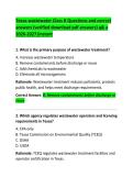 Texas Wastewater Class B Exam Practice Questions and Correct Answers &vert; Complete Study Guide
