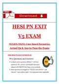 COMPLETE PACKAGE BUNDLE FOR HESI PN EXIT EXAM V1&comma; V2&comma; V3&comma; V4&comma; V5&comma; V6&comma; V7&comma; EACH EXAM WITH 75 QUESTIONS AND ANSWERS &lpar;VERIFIED REVISED FULL EXAM&rpar;&lpar;Latest 2026&sol;2027 Update&rpar;