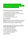 Texas Fire Alarm Rules and Statutes TFM11 Exam Practice Questions and Correct Answers &vert; Complete Study Guide