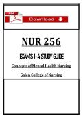 NUR 256 Exams 1&ndash;4 Study Guide &ndash; Mental Health Nursing &lpar;Galen&rpar; &lpar;Updated&rpar;