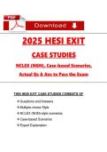 HESI Exit Case Studies &lpar;Latest 2026&sol;2027 Update&rpar; &vert; NGN-Style Questions&comma; Case Scenarios & Answers with Rationales&comma; Graded A&plus;