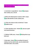 Drive Safe Final Exam&vert; Questions and Verified Answers &vert; 100&percnt; Correct &vert; Grade A&plus;