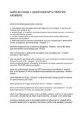 NURS 404 EXAM 3 QUESTIONS WITH VERIFIED ANSWERS
