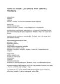 NURS 404 EXAM 4 QUESTIONS WITH VERIFIED ANSWERS