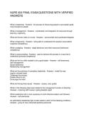 NURS 404 FINAL EXAM QUESTIONS WITH VERIFIED ANSWERS
