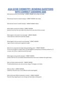 AQA GCSE CHEMISTRY BONDING QUESTIONS WITH CORRECT ANSWERS 2026