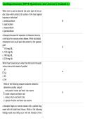 Cardiopulmonary NPTE Questions and Answers Graded A&plus;