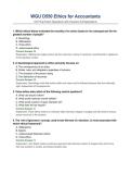 WGU D550 Ethics for Accountants&NewLine;OA Final Exam Questions with Answers & Explanations&vert; Latest Update&NewLine;