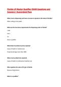 Florida LP Master Qualifier EXAM Questions and Answers&vert; Guaranteed Pass
