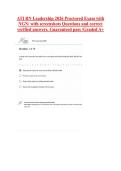 ATI RN Leadership 2026 Proctored Exam with &NewLine;NGN&sol; with screenshots Questions and correct &NewLine;verified answers&period; Guaranteed pass &sol;Graded A&plus; &NewLine;&NewLine;&NewLine;&NewLine;