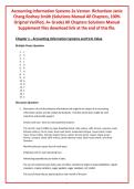 Accounting Information Systems 2e &lpar;Richardson&comma; Chang&comma; Smith&rpar; &ndash; Solutions Manual All Chapters &vert; 100&percnt; Original Verified &vert; A&plus; Grade &vert; Instant Digital Download