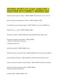 ARTHREX SPORTS IOT STUDY GUIDE PART 4 QUESTIONS WITH CORRECT ANSWERS 2026
