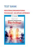 Test Bank for Industrial&sol;Organizational Psychology&colon; An Applied Approach&comma; 9th Edition by Michael G&period; Aamodt&vert; 9780357658345&vert; All Chapters 1-15&vert; LATEST