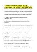 ARTHREX SPORTS IOT &lpar;DAY 5 TEST&rpar; QUESTIONS WITH CORREC ANSWERS 2026&period;