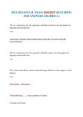 BIOCHEM FINAL EXAM 2026&sol;2027 QUESTIONS AND ANSWERS GRADED A&plus;&NewLine;&NewLine;