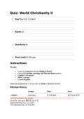 CHHI 300 Quiz 8&colon;World Christianity II &vert; Questions and Answers &vert; 2026 Update &vert; 100&percnt; Correct&period;&NewLine;