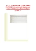 ATI PN FUNDAMENTALS PROCTORED &NewLine;EXAM 2023&sol; with screenshots Questions and &NewLine;correct verified answers&period; Guaranteed pass &NewLine;&sol;Graded A&plus;