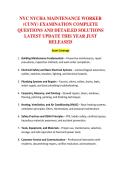 NYC NYCHA MAINTENANCE WORKER &NewLine;&lpar;CUNY&rpar; EXAMINATION COMPLETE &NewLine;QUESTIONS AND DETAILED SOLUTIONS &NewLine;LATEST UPDATE THIS YEAR JUST &NewLine;RELEASED 