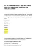 ATI RN COMMUNITY HEALTH 2023 PROCTORED EXAM WITH NGN ACTUAL QUESTIONS AND CORRECT ANSWERS