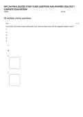 INFS 346 FINAL QUIZZES STUDY GUIDE QUESTIONS AND ANSWERS 2026&sol;2027 &vert; COMPLETE EXAM REVIEW