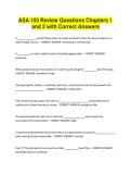 ASA 103 Review Questions Chapters 1 and 2 with Correct Answers 2026