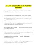 ASA 103 QUESTIONS WITH VERIFIED ANSWERS 2026