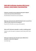 MACS 609 Certification Questions With Correct Answers&vert; Latest Update&vert; Guaranteed Pass