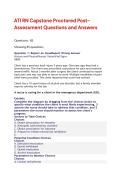 ATI RN Capstone Proctored Post-Assessment Questions and Answers 100 &percnt; correct & verified&NewLine;&NewLine;