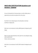 MACS 609 CERTIFICATION Questions and Answers&vert; Updated