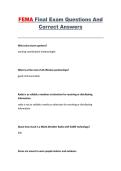 FEMA Final Exam Questions and Correct Answers &vert; Emergency Management Study Guide
