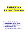 PMHNP Exam Questions & Answers &vert; Complete Psychiatric Mental Health Nurse Practitioner 2026&ndash;2027 Edition