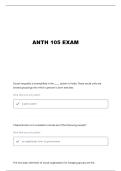 ANTHRO 105 SAHADY WVU EXAM 2 QUESTIONS AND VERIFIED ANSWERS&period;&period;