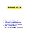 PMHNP Certification Final Exam Prep &vert; Latest Version&lpar;Updated 2026-2027&rpar; with complete solution&NewLine;  