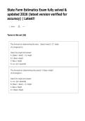 State Farm Estimatics Exam &vert; Complete Practice Questions & Verified Answers Study Guide &vert; Latest 2026 Updated Edition