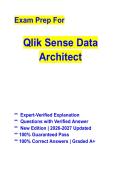 Qlik Sense Data Architect Certification Study Guide with Practice Questions & Verified Answers &vert; Latest Exam Prep 2026&ndash;2027