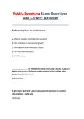 Public Speaking Exam Questions and Correct Answers &vert; Exam Study Guide