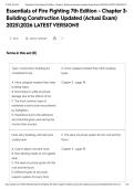Essentials of Fire Fighting 7th Edition - Chapter 3&colon; Building Construction Updated &lpar;Actual Exam&rpar; 20252026 LATEST VERSION&excl;&excl;&NewLine;&NewLine;