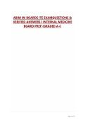 ABIM IM BOARDS ITE EXAM QUESTIONS & VERIFIED ANSWERS