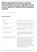 D072 Fundamentals for Success in Business EXAM Questions & Answers &vert; With 100&percnt; Correct Answers graded A&plus; &lpar;updated 2026&rpar; Guaranteed Success&excl;&excl;&NewLine;&NewLine;