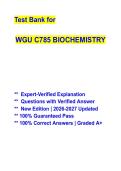WGU C785 Biochemistry Questions & Answers &vert; Comprehensive Study Guide for Biochemistry OA Exam &vert; Latest Edition