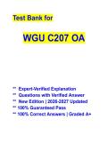WGU C207 OA Questions & Answers &vert; Complete Data Driven Decision Making Review Guide &vert; Latest Edition