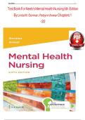 Test Bank for Neeb's Mental Health Nursing&comma; 6th Edition by Gorman & Anwar complete Chapters 1-22